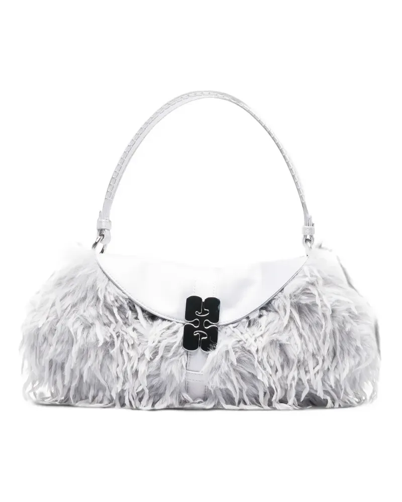 Ganni B-Kat Schultertasche - Grau Grau