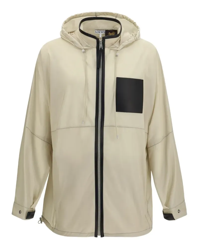 Loewe technical-shell zip-up hooded jacket - Nude Nude
