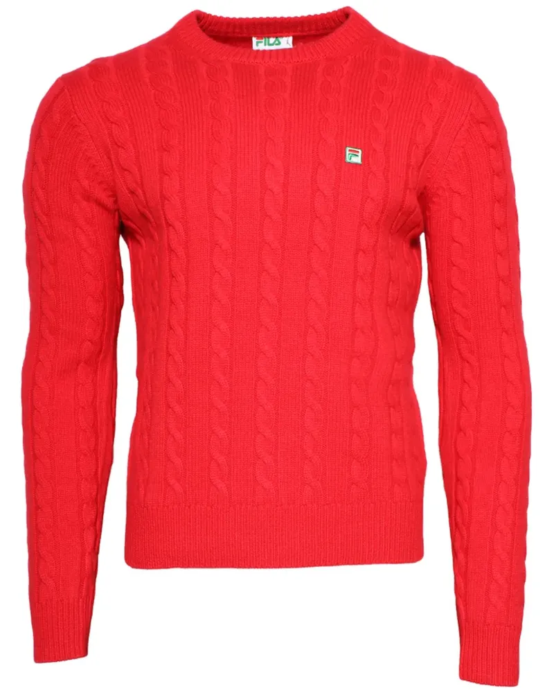 Fila Pullover mit Zopfmuster - Rot Rot
