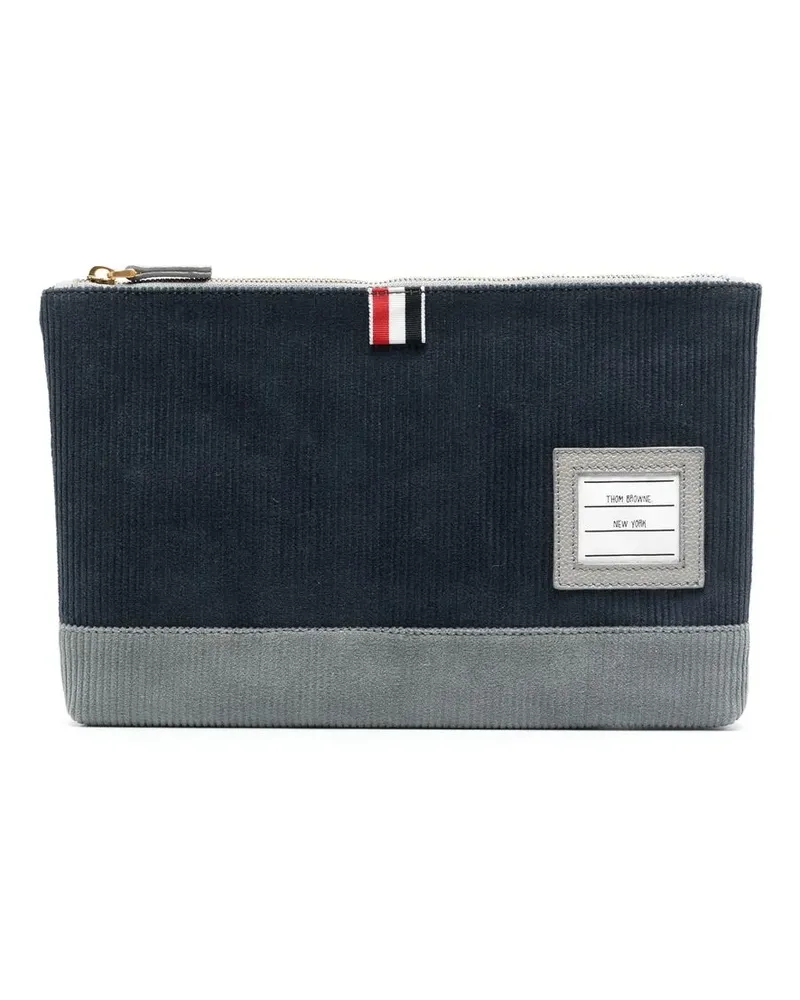 Thom Browne Portemonnaie mit Logo-Patch - Blau Blau