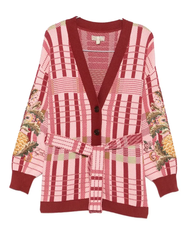 Barbour x Farm Rio Luisa Cardigan - Rosa Rosa