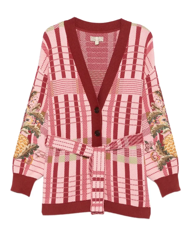 Barbour x Farm Rio Luisa Cardigan - Rosa Rosa