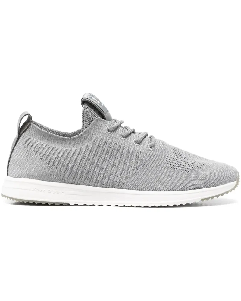 Marc O'Polo Gerippte Strick-Sneakers - Grau Grau