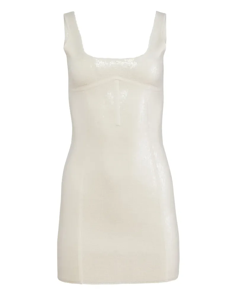 Fleur Du Mal sequin knit mini dress - Nude Nude