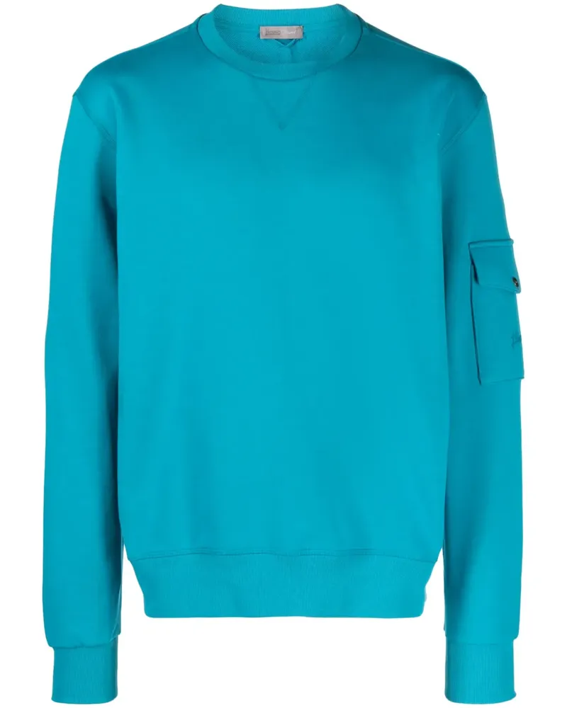 Herno Sweatshirt mit Rundhalsausschnitt - Blau Blau