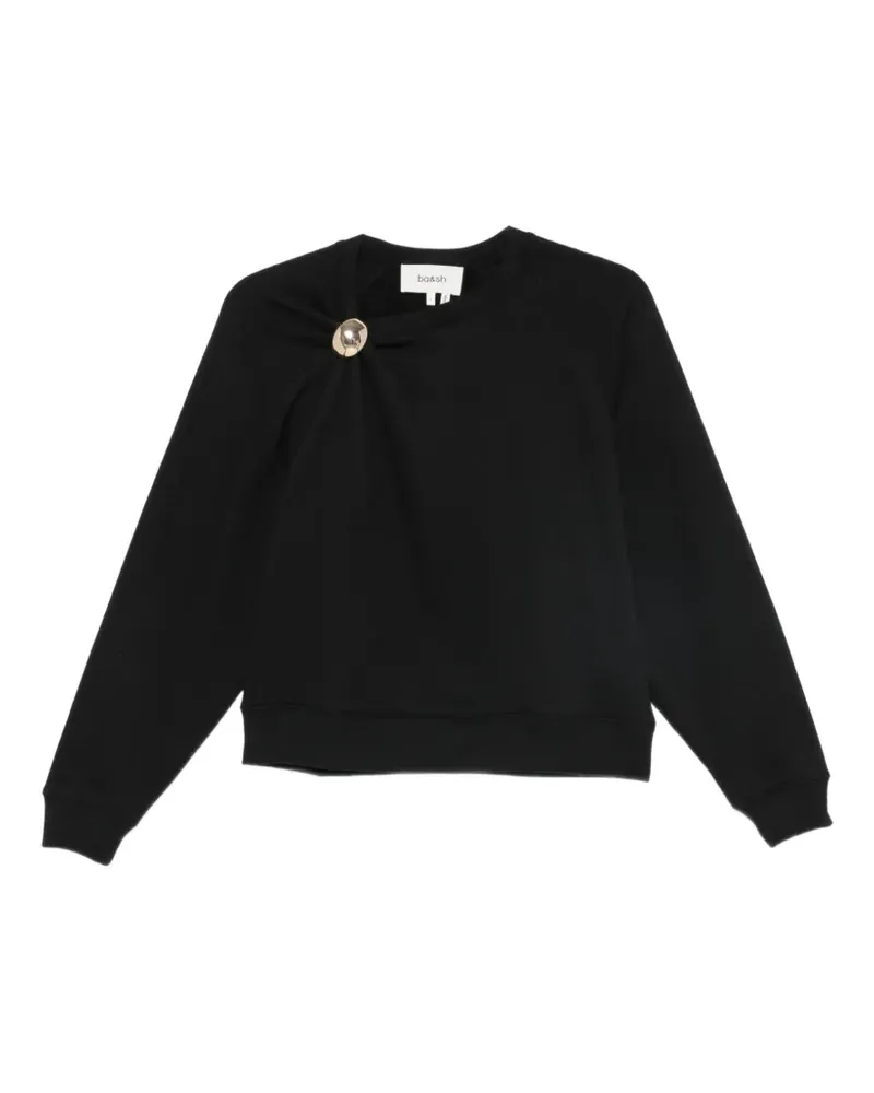ba&sh Verziertes Della Sweatshirt mit Raglanärmeln - Schwarz Schwarz