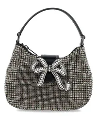 Self-Portrait Tasche mit Strass Grau