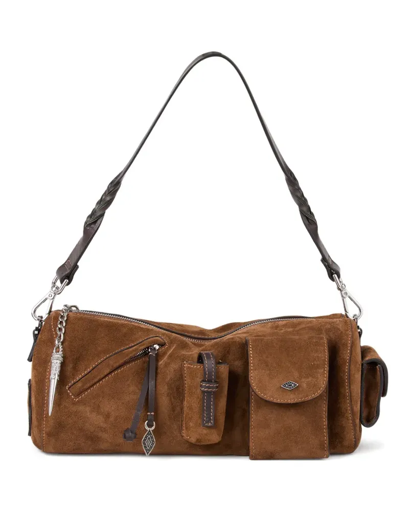 ba&sh Beni suede shoulder bag - Braun Braun