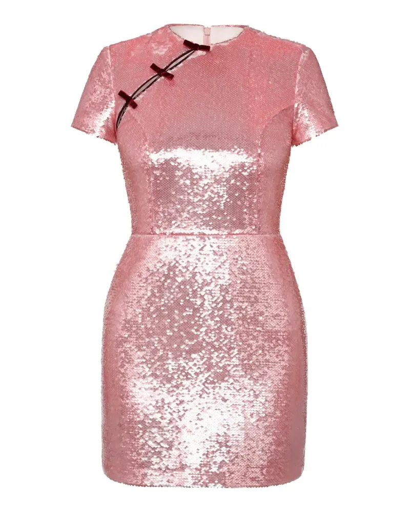 ANOUKI sequin-embellished open-back mini dress - Rosa Rosa