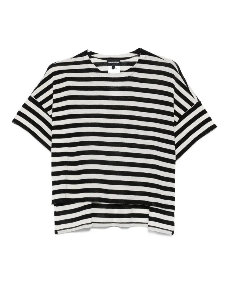 Giorgio Armani Gestreiftes Oberteil - Schwarz Schwarz