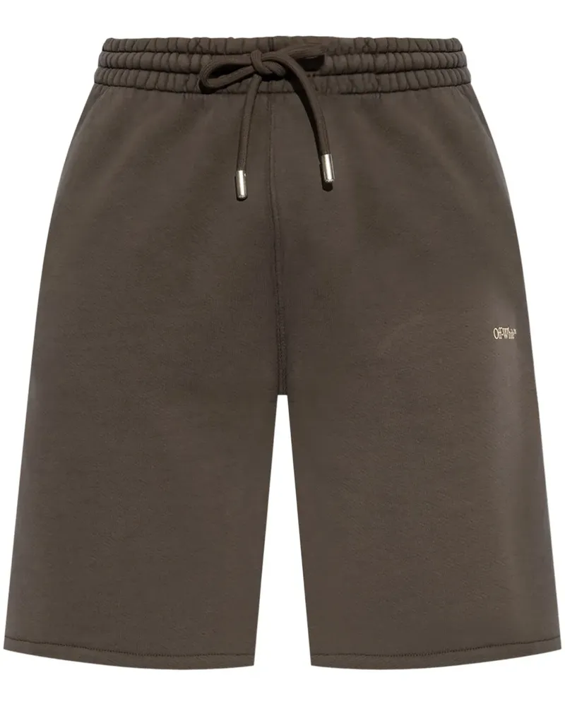 OFF-WHITE Joggingshorts mit Pfeil-Print - Braun Braun