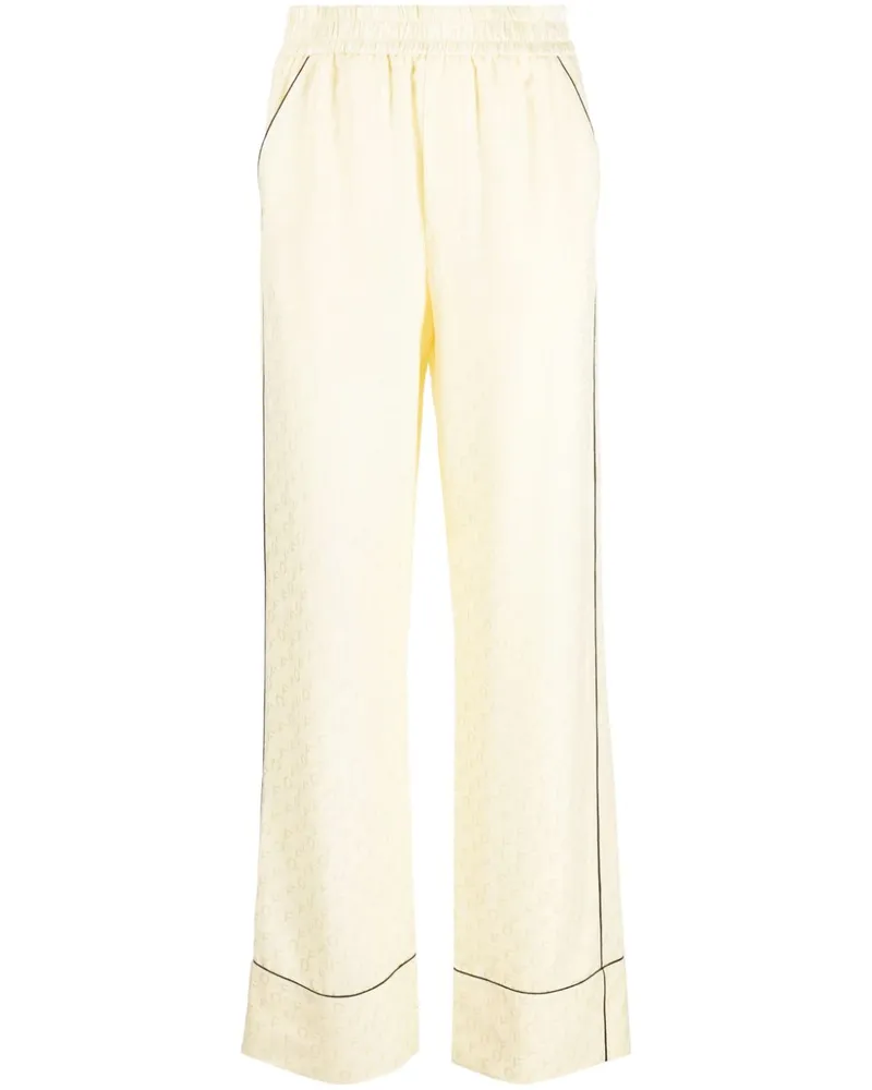 OFF-WHITE Gestrickte Hose mit Logo - Gelb Gelb