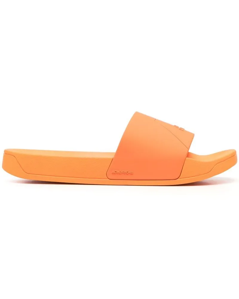 ACW* panelled debossed-logo slides Orange