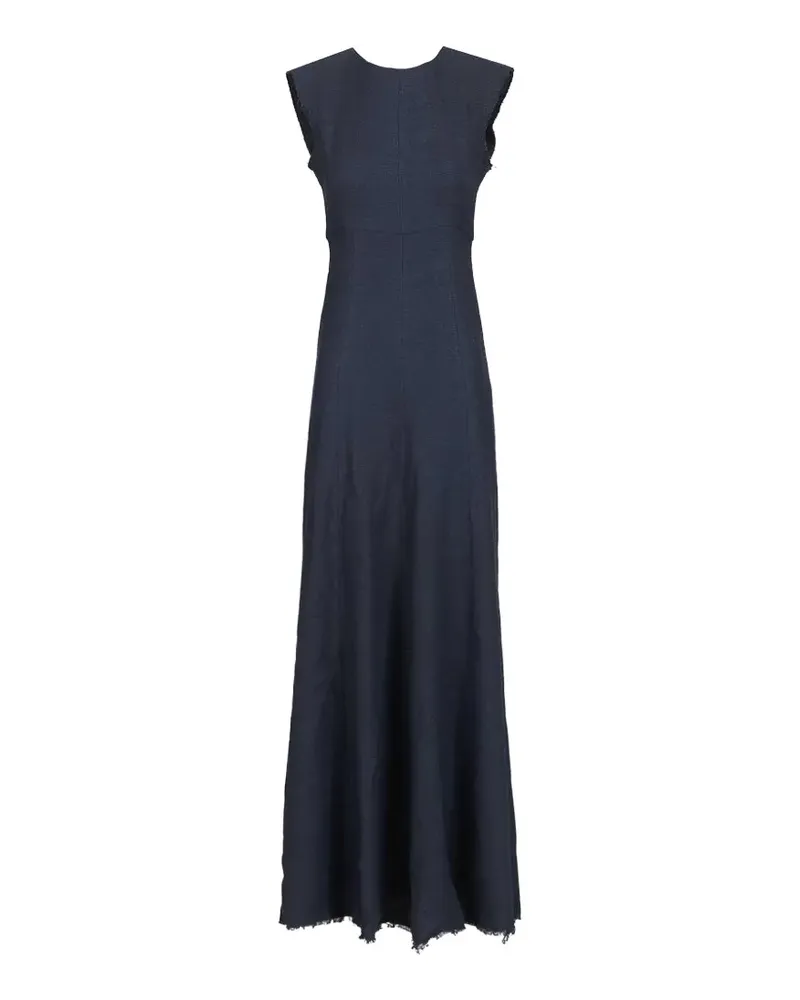 Seafarer Ausgefranstes Maxikleid - Blau Blau