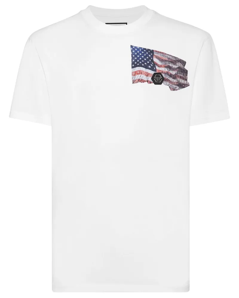Philipp Plein T-Shirt mit grafischem Print - Weiß Weiß