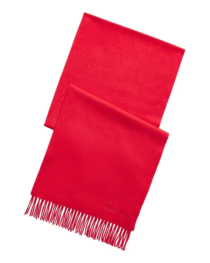 Ralph Lauren Gewebter Kaschmirschal mit Fransen - Rot Rot