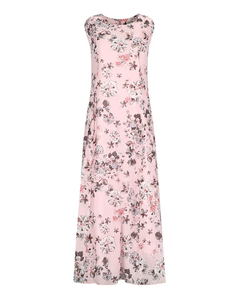 Max Mara floral-print cap-sleeve maxi dress - Rosa Rosa