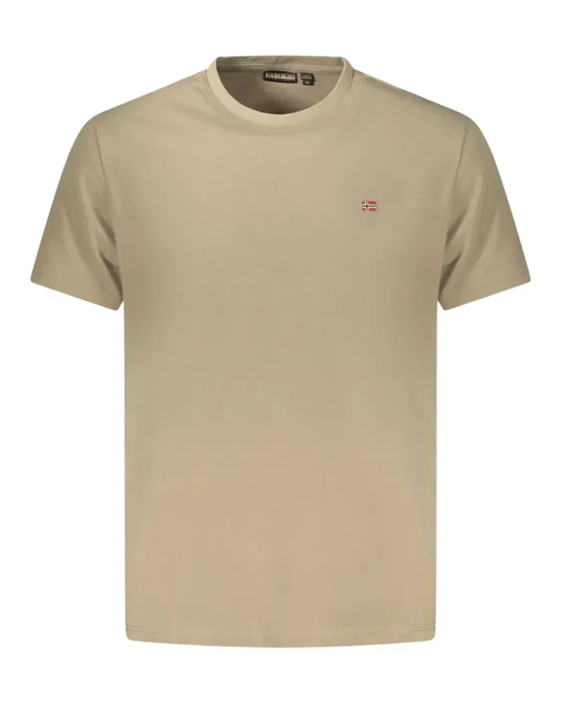 Napapijri logo-patch cotton T-shirt - Nude Nude