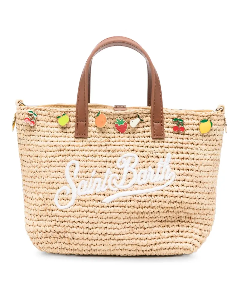 MC2 Saint Barth Mini City Tote Bag mit Früchteanhänger - Nude Nude
