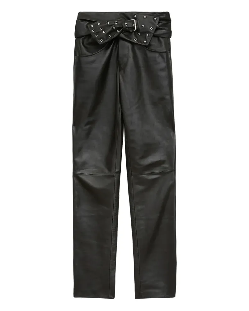 Isabel Marant Chazia Lederhose - Schwarz Schwarz