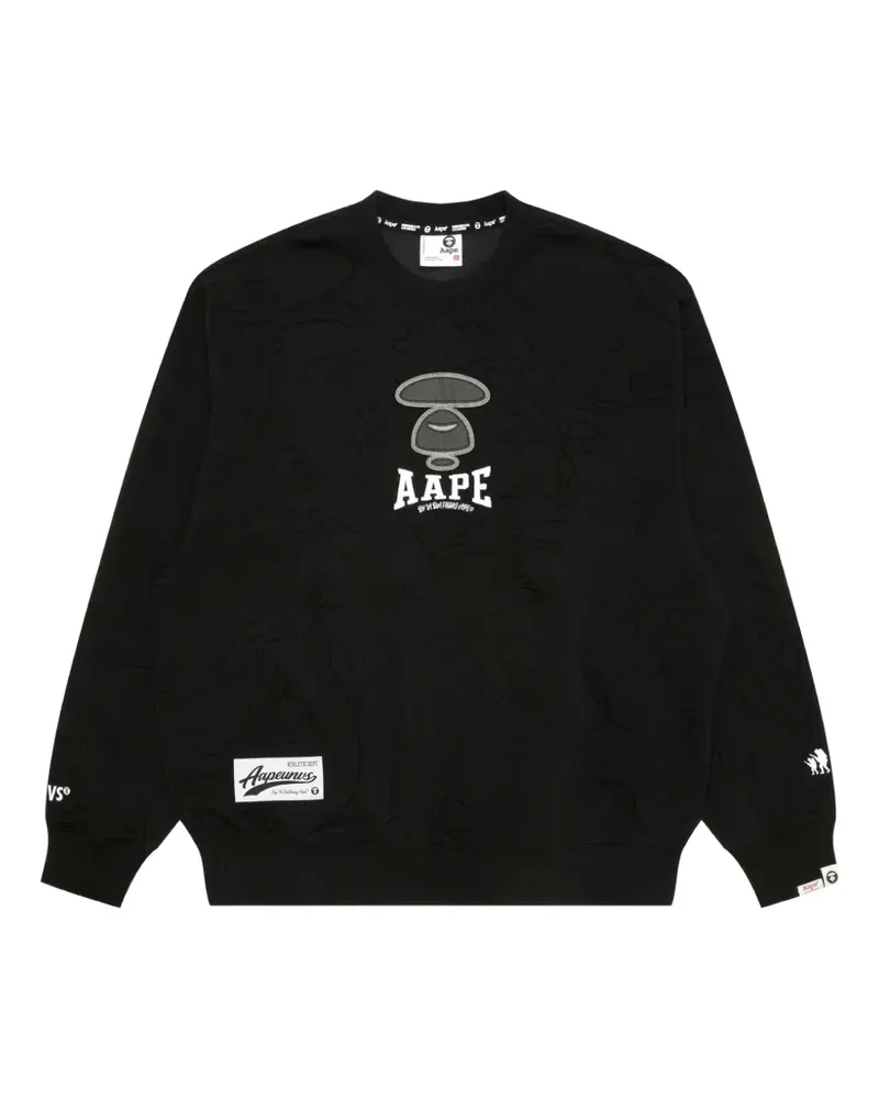 BAPE Moonface T-Shirt mit Camouflage-Print - Schwarz Schwarz