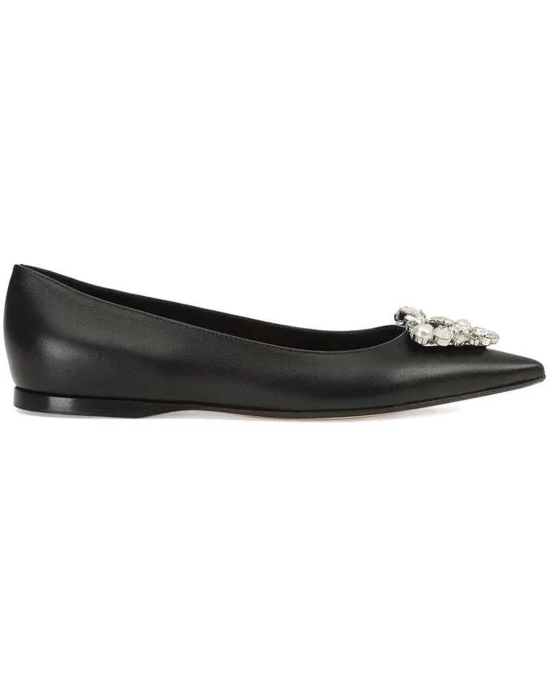 Sergio Rossi Godiva Precious Ballerinas - Schwarz Schwarz