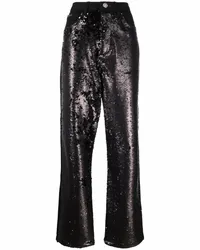 Philipp Plein Jeans mit hohem Bund Schwarz