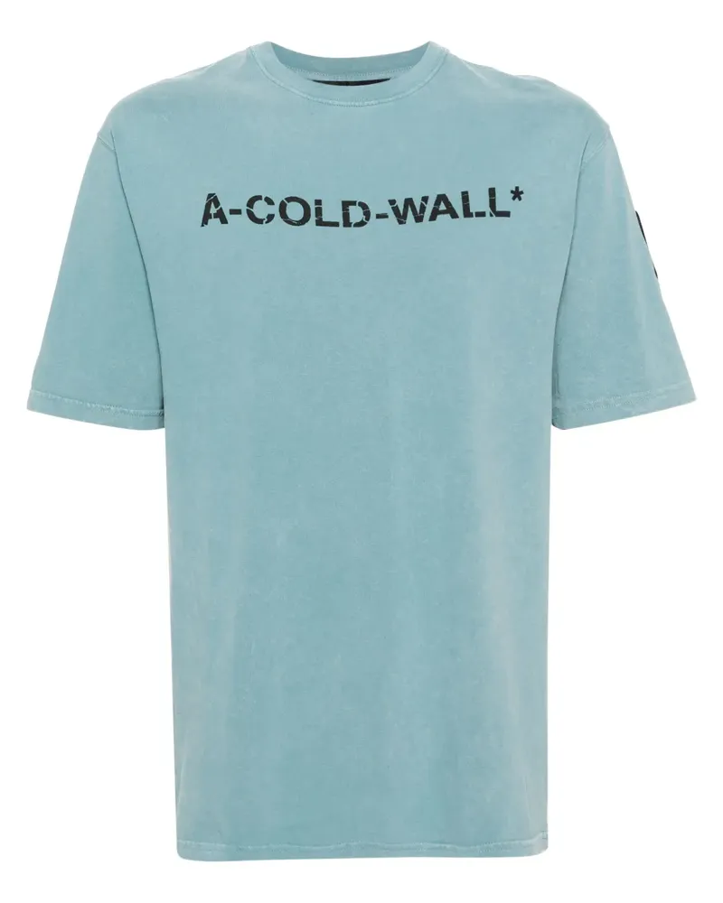 ACW* Overdye T-Shirt mit Logo-Print - Blau Blau