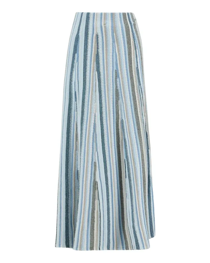 Barbour Josie knitted-stripe midi skirt - Blau Blau