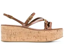 Sandalen mit Riemen - Braun