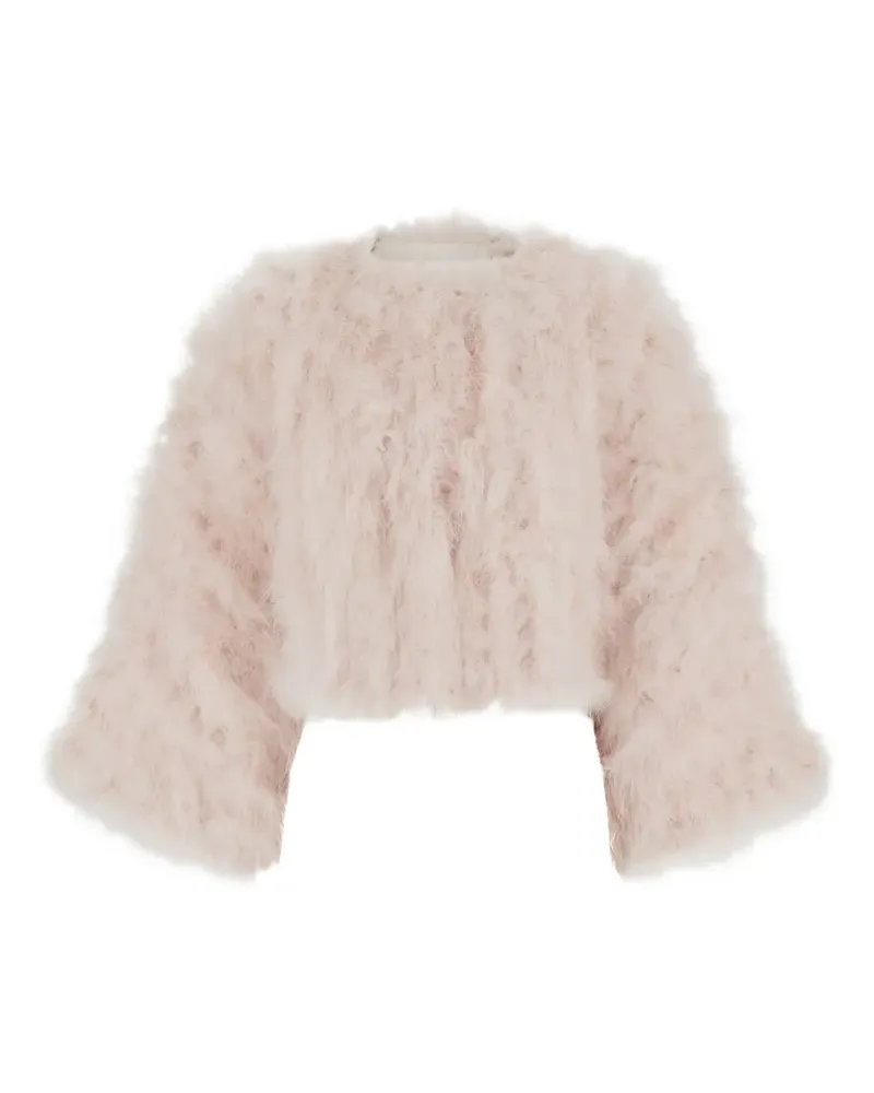 Yves Salomon Cropped-Cape - Rosa Rosa