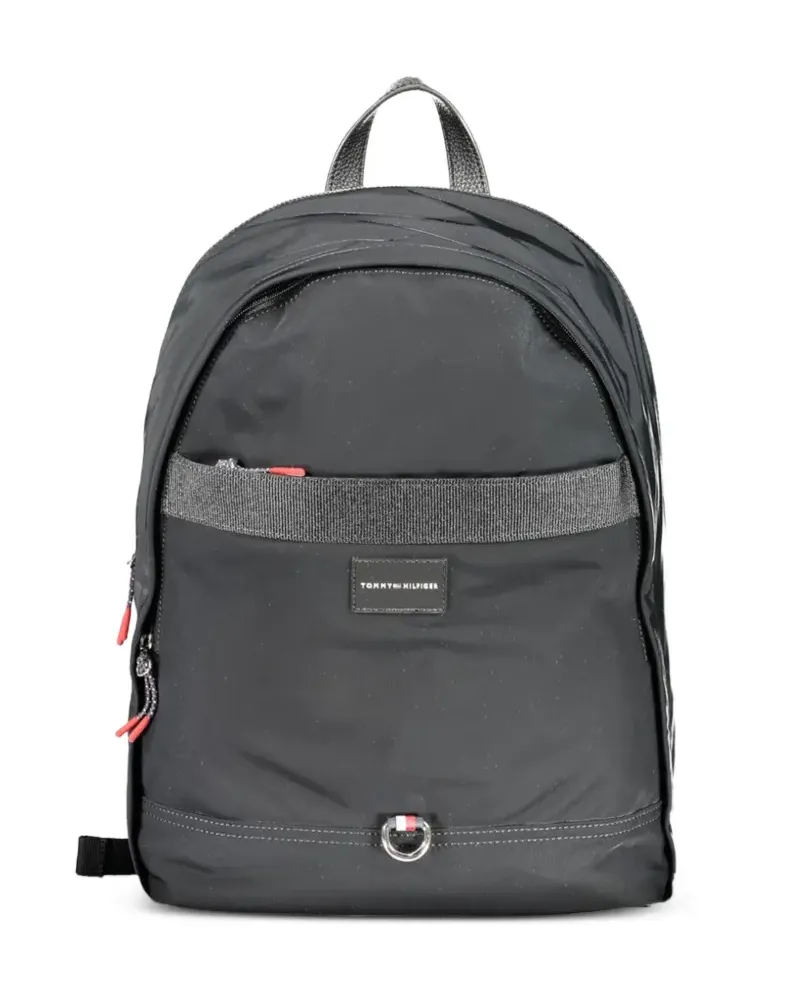 Tommy Hilfiger logo-patch backpack - Schwarz Schwarz