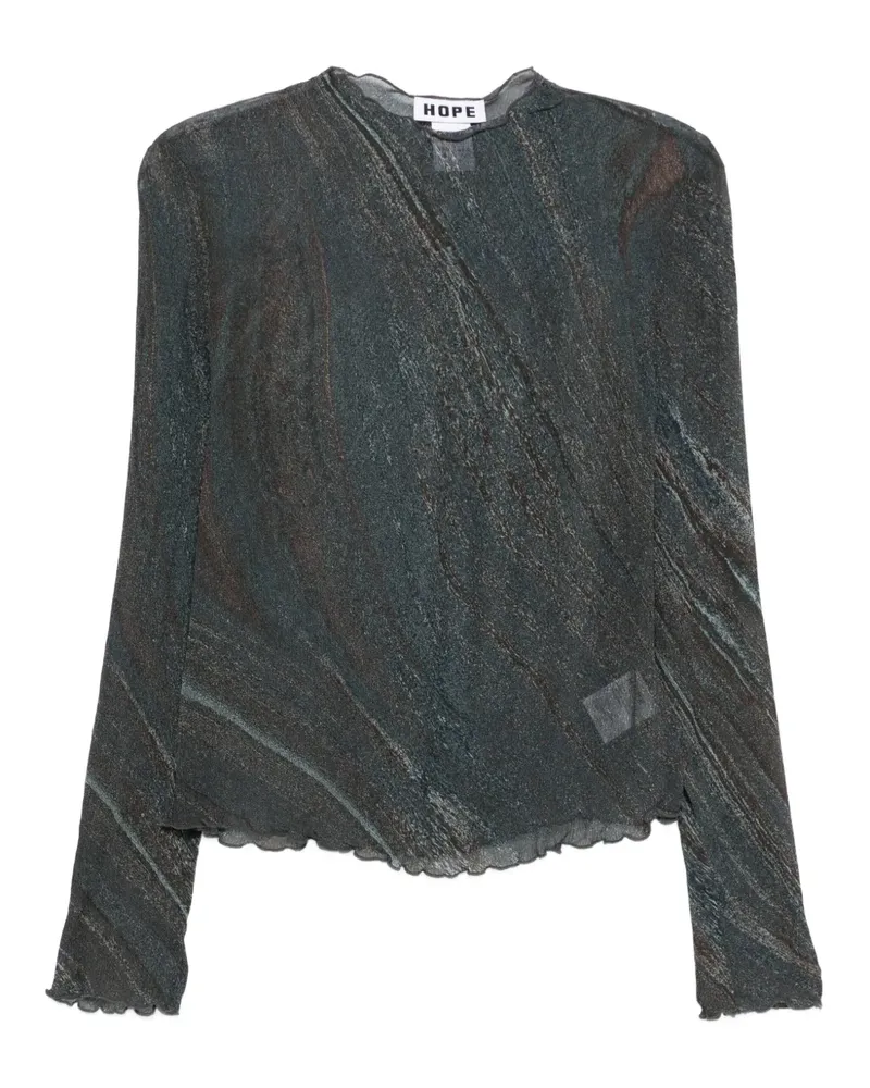 Hope Oberteil mit abstraktem Print - Blau Blau