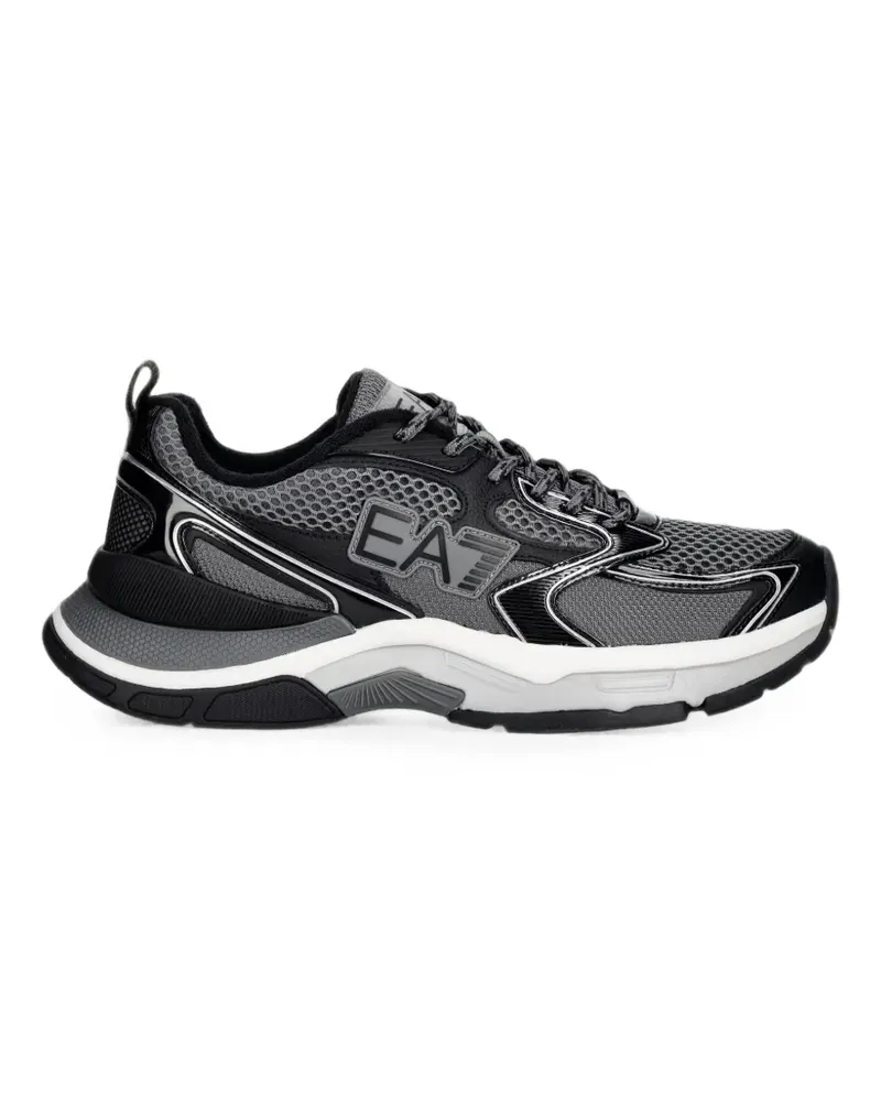 EA7 Sneakers mit Mesh-Einsatz - Schwarz Schwarz