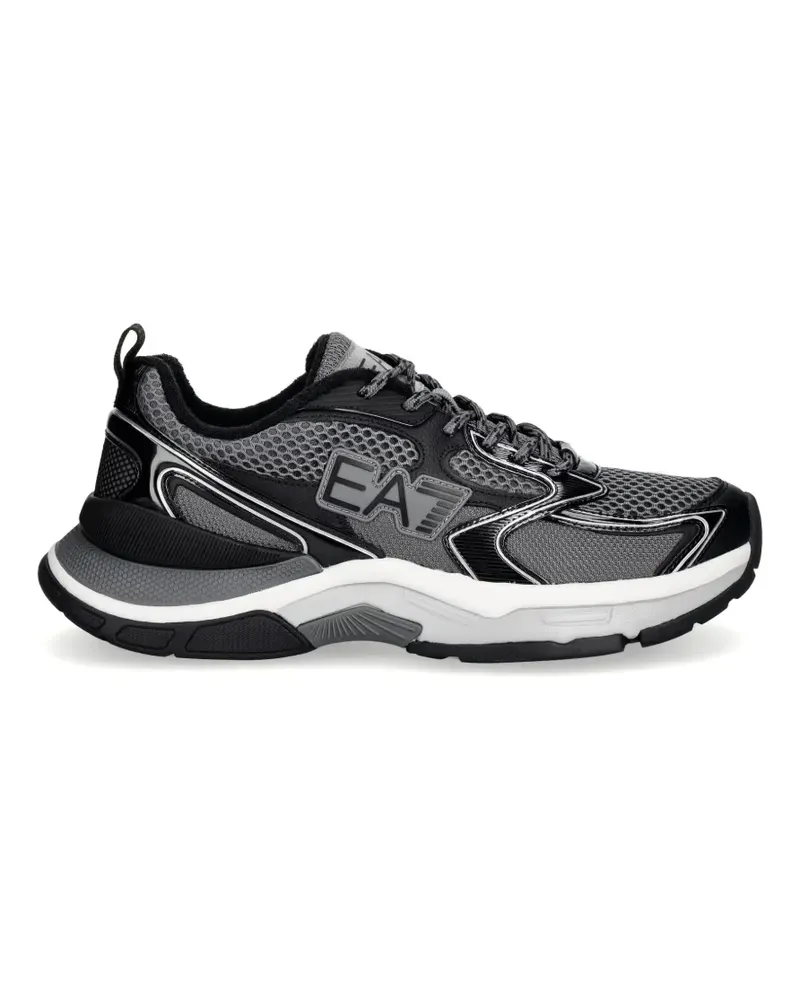 EA7 Sneakers mit Mesh-Einsatz - Schwarz Schwarz