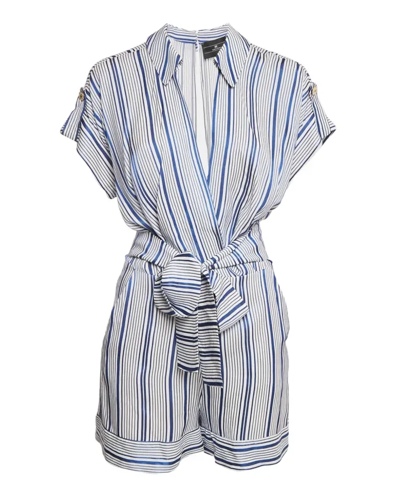 Elisabetta Franchi Gestreiftes Minikleid - Weiß Weiß