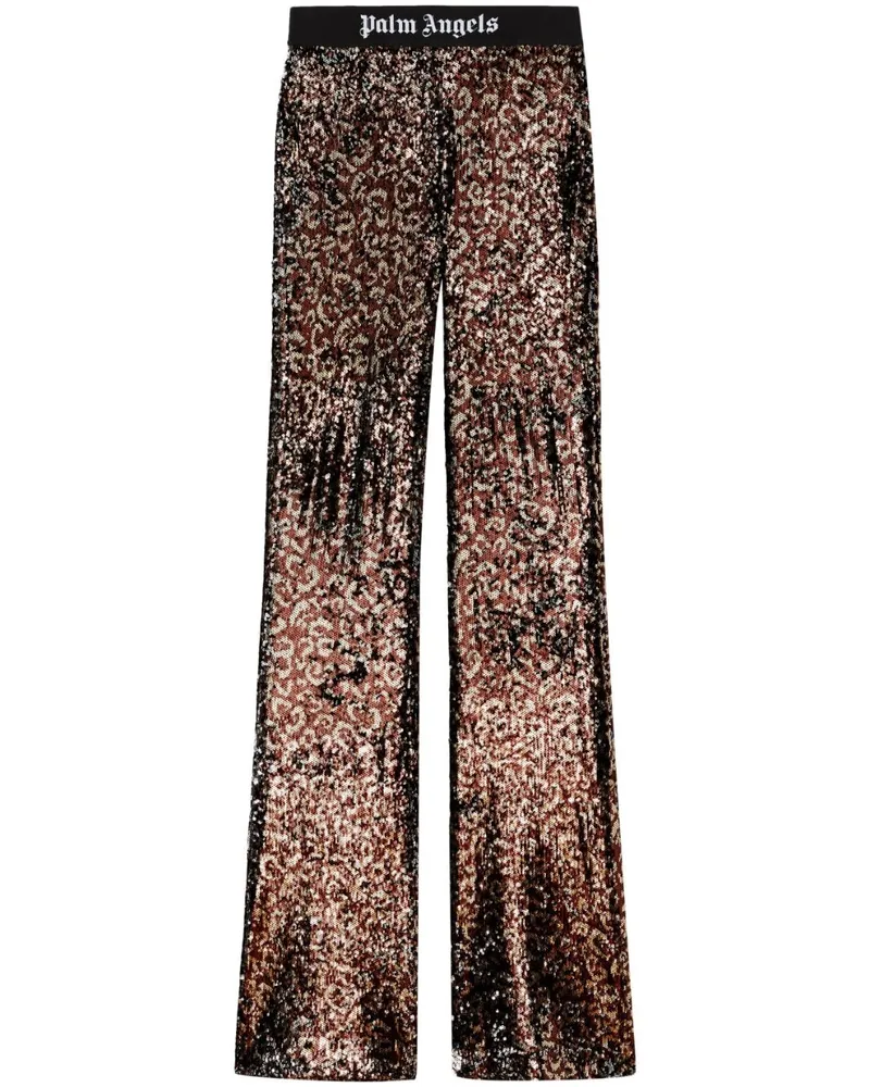 Palm Angels Ausgestellte Paillettenhose - Braun Braun