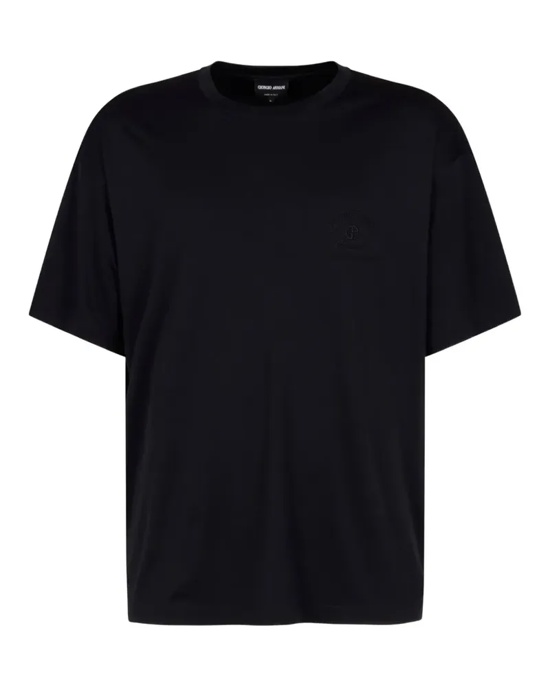 Giorgio Armani Besticktes T-Shirt - Schwarz Schwarz