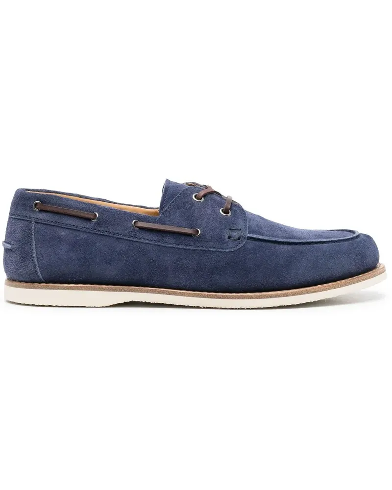 Brunello Cucinelli Segelschuhe aus Wildleder - Blau Blau