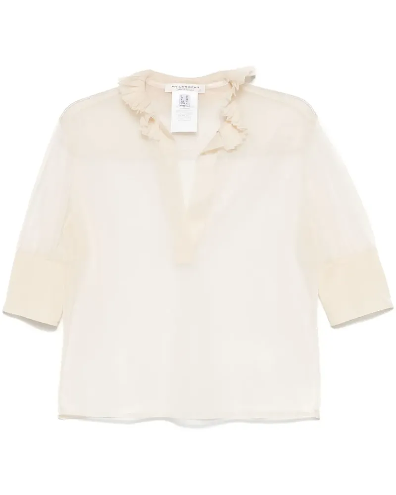 Philosophy Di Lorenzo Serafini Semi-transparentes Top - Nude Nude
