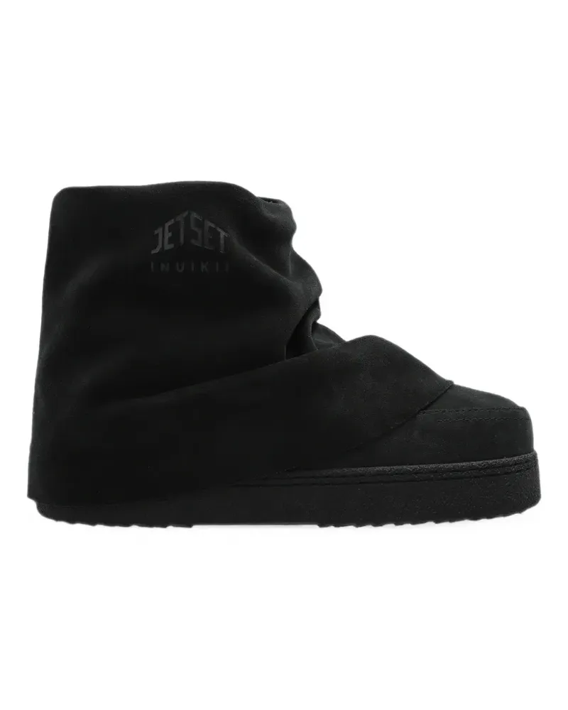 INUIKII x JetSet Drape Low suede snow boots - Schwarz Schwarz