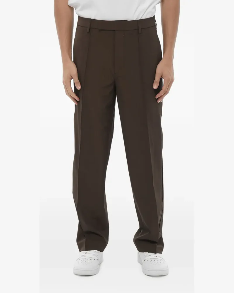 Neil Barrett pintuck slim-fit trousers - Braun Braun