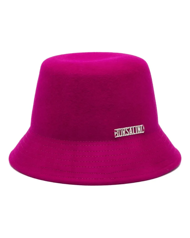 Borsalino Gestrickter Fischerhut - Rosa Rosa