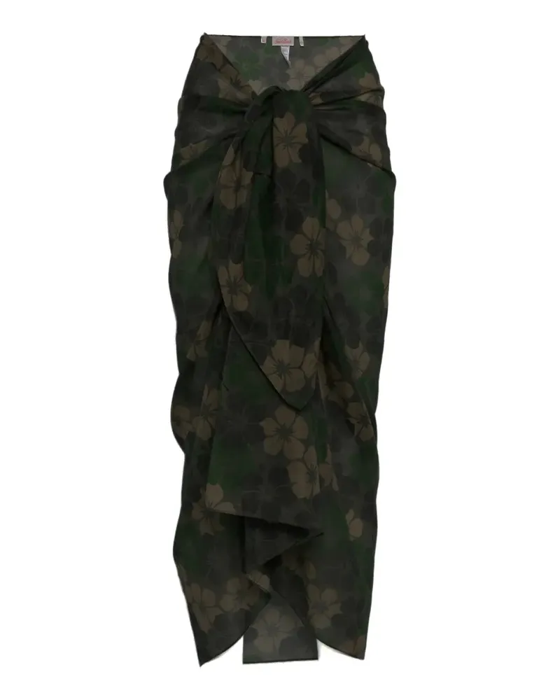MC2 Saint Barth hibiscus-print sarong - Grün Grün