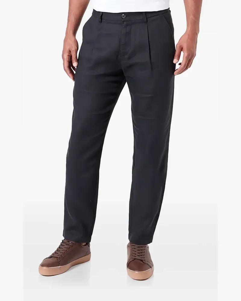 Marc O'Polo Leinenhose mit Abnähern - Schwarz Schwarz