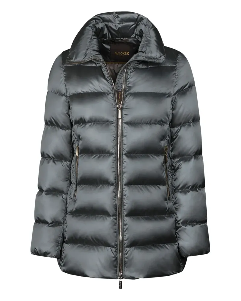 MOORER Dorado-Hc zip-up quilted coat - Grau Grau