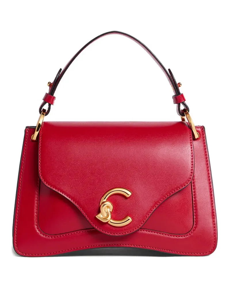 Coccinelle Kleine Schultertasche mit Logo-Schild - Rot Rot