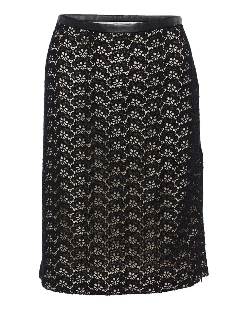 Diane von Furstenberg Stevia Acorn Spitzenrock - Schwarz Schwarz