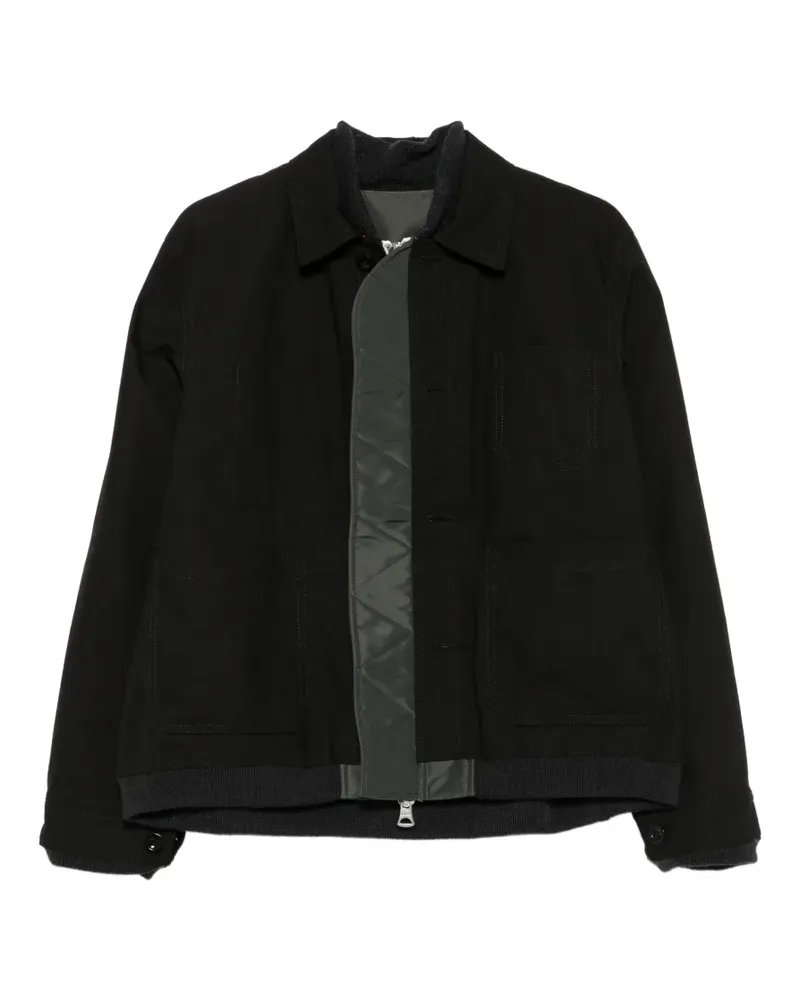 Sacai Wendbare Jacke mit Reißverschluss - Schwarz Schwarz