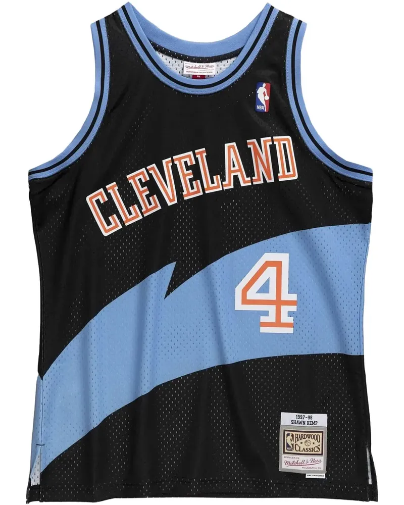 Mitchell & Ness Swingman Jersey "NBA Cleveland Cavaliers 97 Shawn Kemp" T-Shirt - Schwarz Schwarz